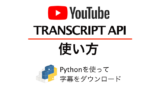 youtube-transcript-apiの使い方
